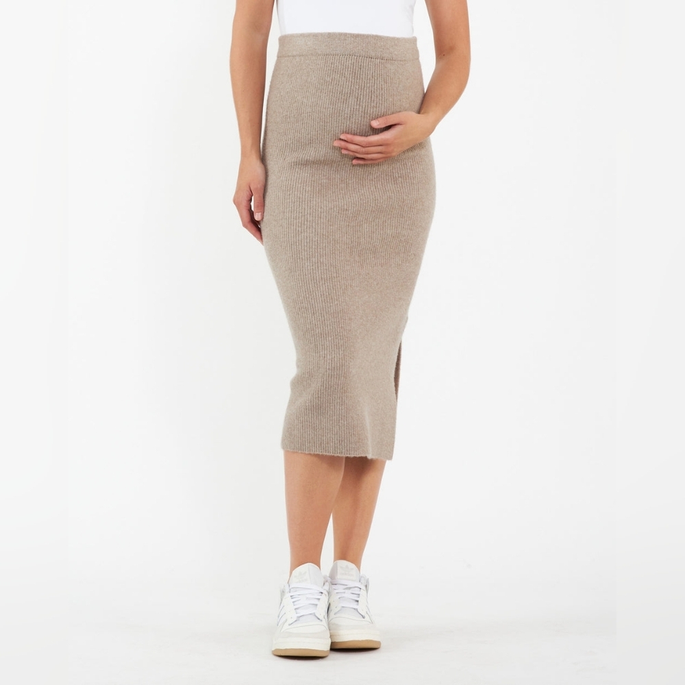 Ripe Maternity - Dani Knit Skirt - Latte - Size Small
